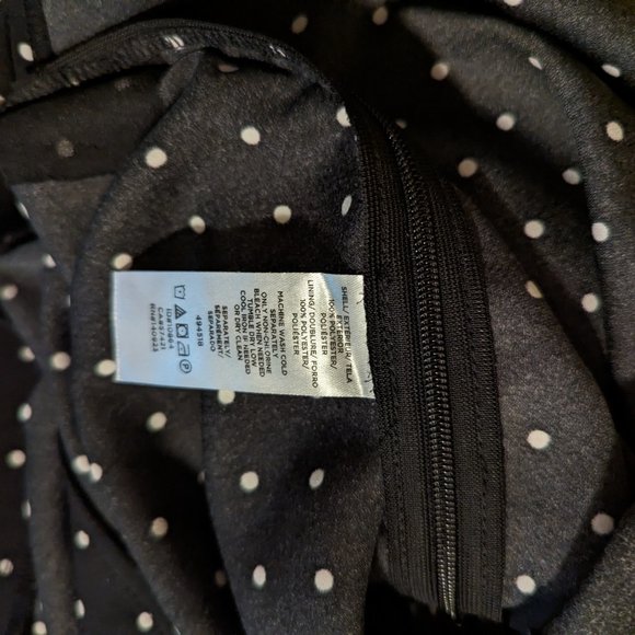 LOFT Black and White Polka-dot Wrap Dress 10 EUC - Picture 8 of 10